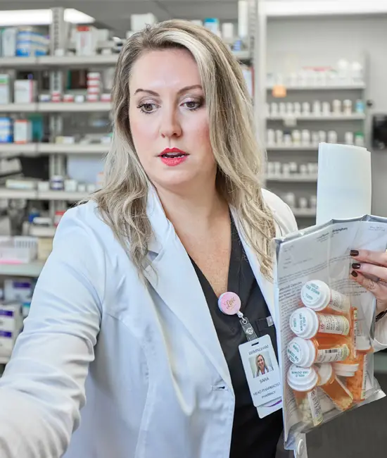 Pharmacist working