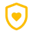 shield with heart icon